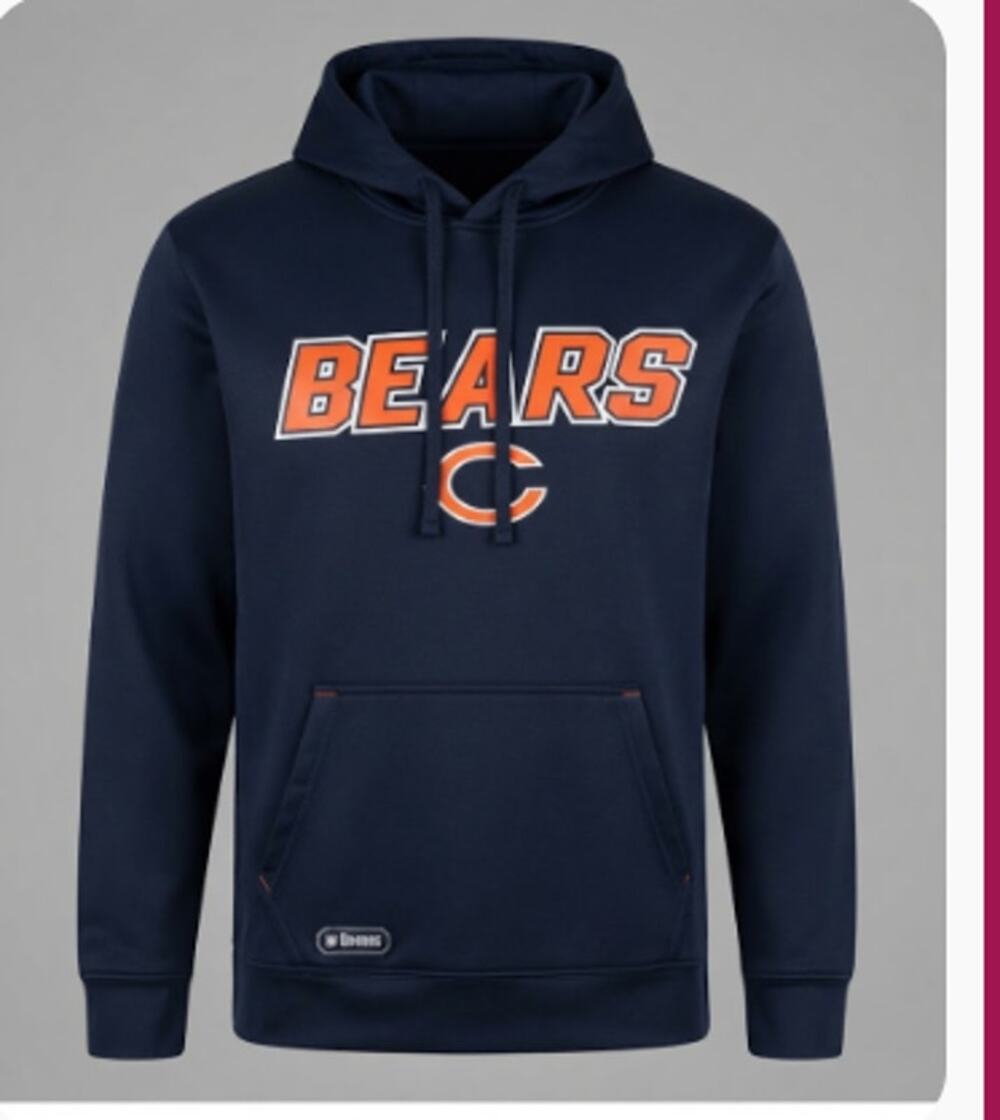Chicago Bears NFL Hoodie Jacket - Navy Blue - Size Small - New With Tags